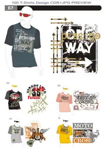 100 T-Shirts Vector
