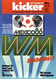 Kicker Magazin Sonderheft Fussball WM 1986