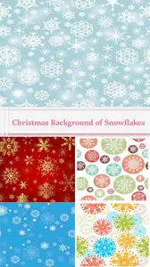 Vector Christmas Background of Snowflakes qBee
