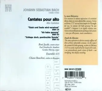 Rene Jacobs, Ensemble 415, Chiara Banchini - J.S. Bach: Cantates pour alto BWV 35, 53 & 82 (2003)