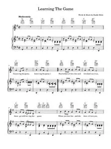 Learning the game - Buddy Holly (Piano-Vocal-Guitar (Piano Accompaniment))