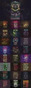 25 Vector T-Shirt Illustrations Vol 7