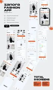 Sanora - Fashion Mobile App UI Kit