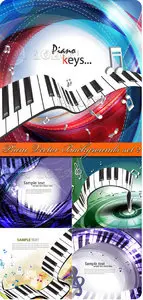 Piano Vector Backgrounds set 2 