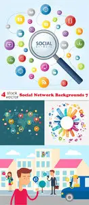 Vectors - Social Network Backgrounds 7