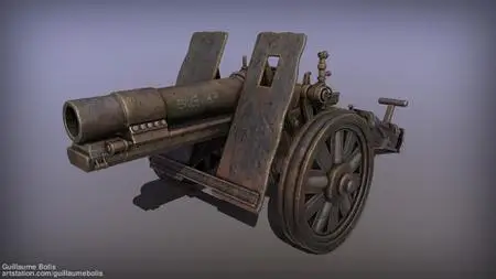 German artillery 15cm SIG 33 3d model