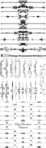 Vectors - Vintage Ornamental Dividers 17