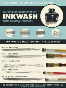 CreativeMarket - InkWash - Vector Ink Watercolors