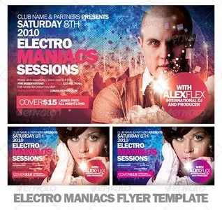 GraphicRiver Electro Maniacs Flyer Template