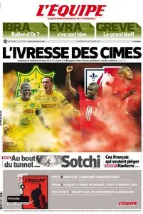 L'Equipe du Vendredi 25 Octobre 2013