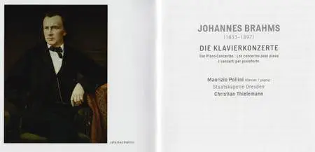 Johannes Brahms - Klavierkonzerte Nr. 1 & 2 - Maurizio Pollini (2016) {2CD Set Deutsche Grammophon}