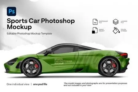 Sports car mockup 4QSMLBK