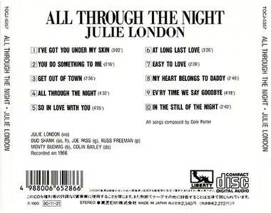 Julie London - All Through The Night (1991, Toshiba EMI # TOCJ-5357)