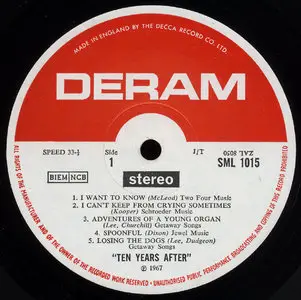 Ten Years After - Ten Years After (Deram 1967) 24bit/96kHz Vinyl Rip