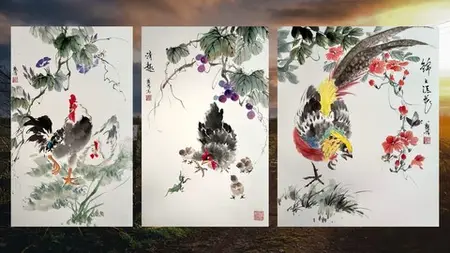 Relax With Chinese Painting - Chicken