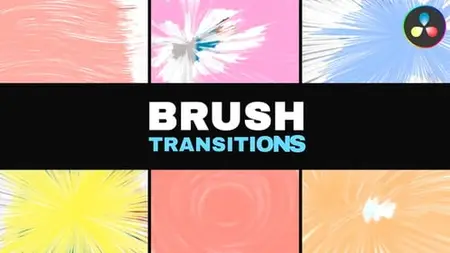 Hand Drawn Brush Transitions for DaVinci Resolve BT3FFLN