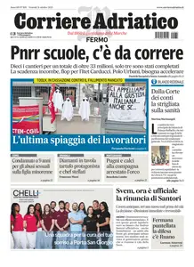 Corriere Adriatico Fermo - 31 Ottobre 2025
