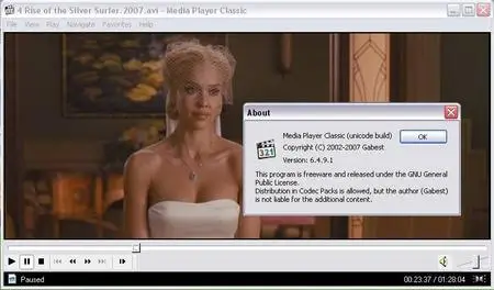 Media Player Classic v6.4.9.1 Build 20071206 - Newest version of the most powerful Multimedia Player