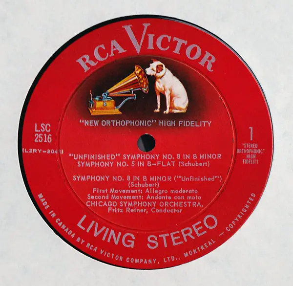 Fritz Reiner/CSO - Schubert: Symphony No.8 "Unfinished" (1961) 24-Bit/96-kHz Vinyl Rip