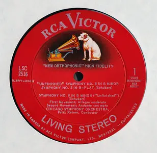 Fritz Reiner/CSO - Schubert: Symphony No.8 "Unfinished" (1961) 24-Bit/96-kHz Vinyl Rip