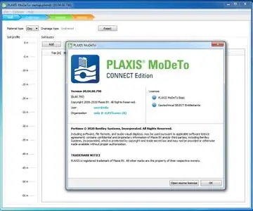 PLAXIS MoDeTo CONNECT Edition V20 Update 4