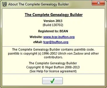 The Complete Genealogy Reporter/Builder 2013.130702