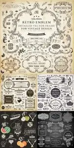 Retro Vintage labels
