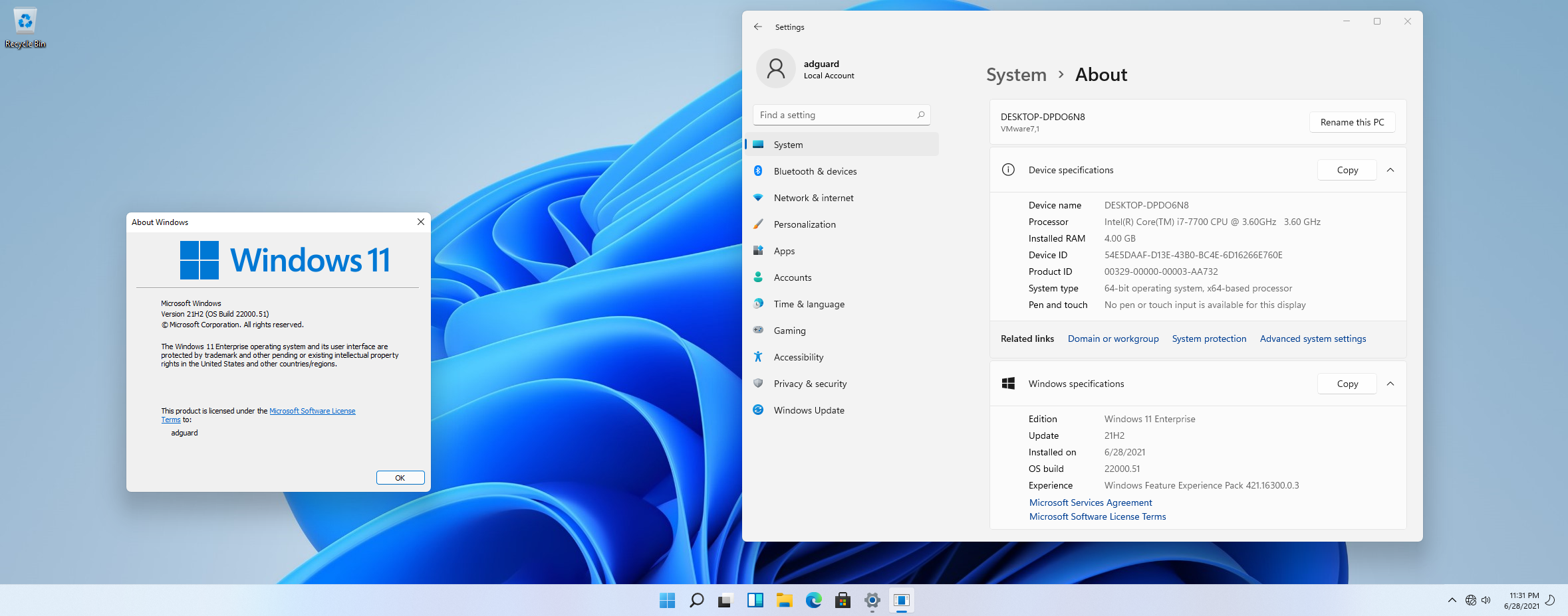 Windows 11 Version 21H2 Build 22000.51 Insider Preview / AvaxHome
