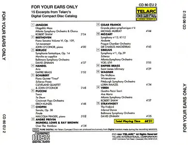 VA – Telarc – For Your Ears Only (Comp. 1991)