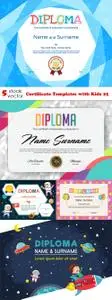 Vectors - Certificate Templates with Kids 25