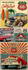 Retro Car Backgrounds Vector