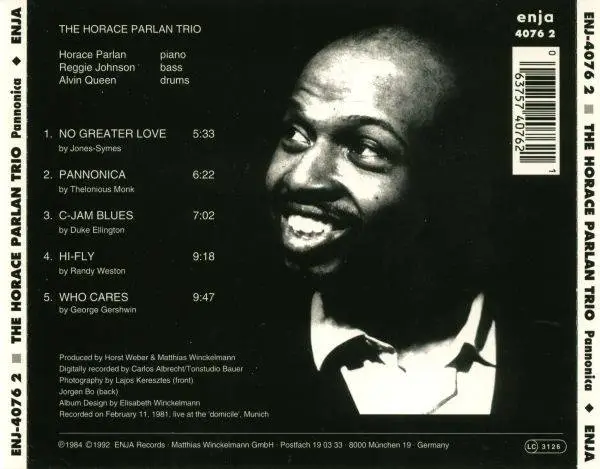 Horace Parlan Trio - Pannonica (1981) {Enja}