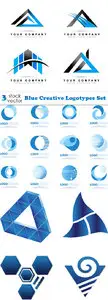Vectors - Blue Creative Logotypes Set
