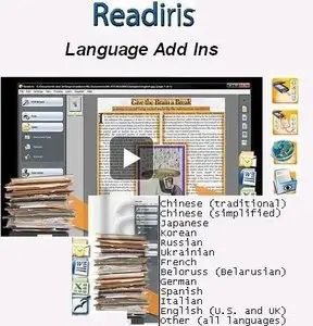 Language Add Ins For Readiris (OCR Software by IRIS)