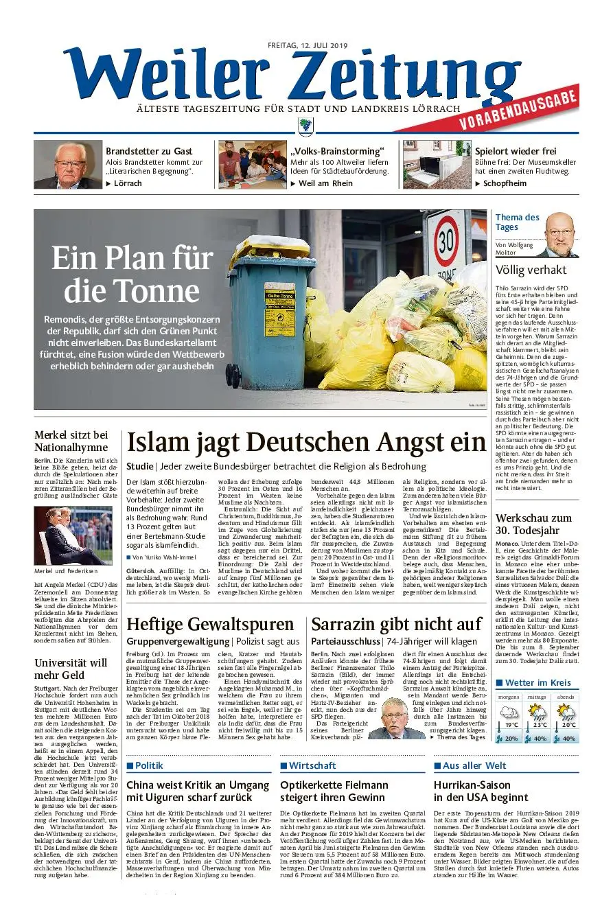 Christkirchenbüro verhakt