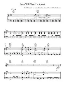 Love Will Tear Us Apart - Joy Division, Nouvelle Vague (Piano-Vocal-Guitar (Piano Accompaniment))