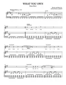 What You Own (from Rent) - Jonathan Larson (Piano Vocal)
