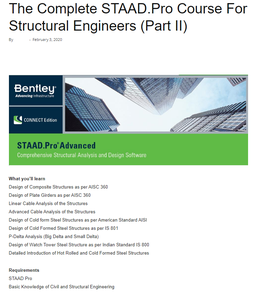 STAAD.Pro CONNECT Edition V22 Update 4 with Course