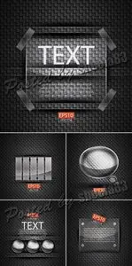 Black Backgrounds with Glass Vector