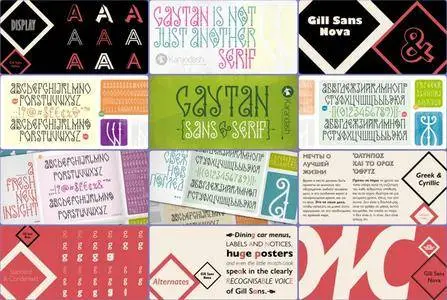 45 Fonts Gill Sans Nova & Gaytan Sans Serif