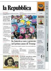 la Repubblica - 21 Gennaio 2018