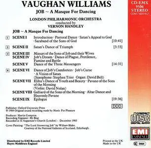 London Philharmonic Orchestra, Vernon Handley - Vaughan Williams: Job. A Masque for Dancing (1984)