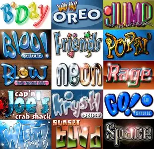 15 Text Effect Actions For Photoshop