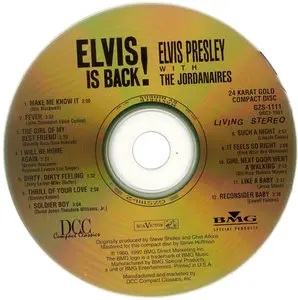 Elvis Presley with The Jordanaires - Elvis Is Back! (1960) [1997, DCC, 24Karat Gold Disc]