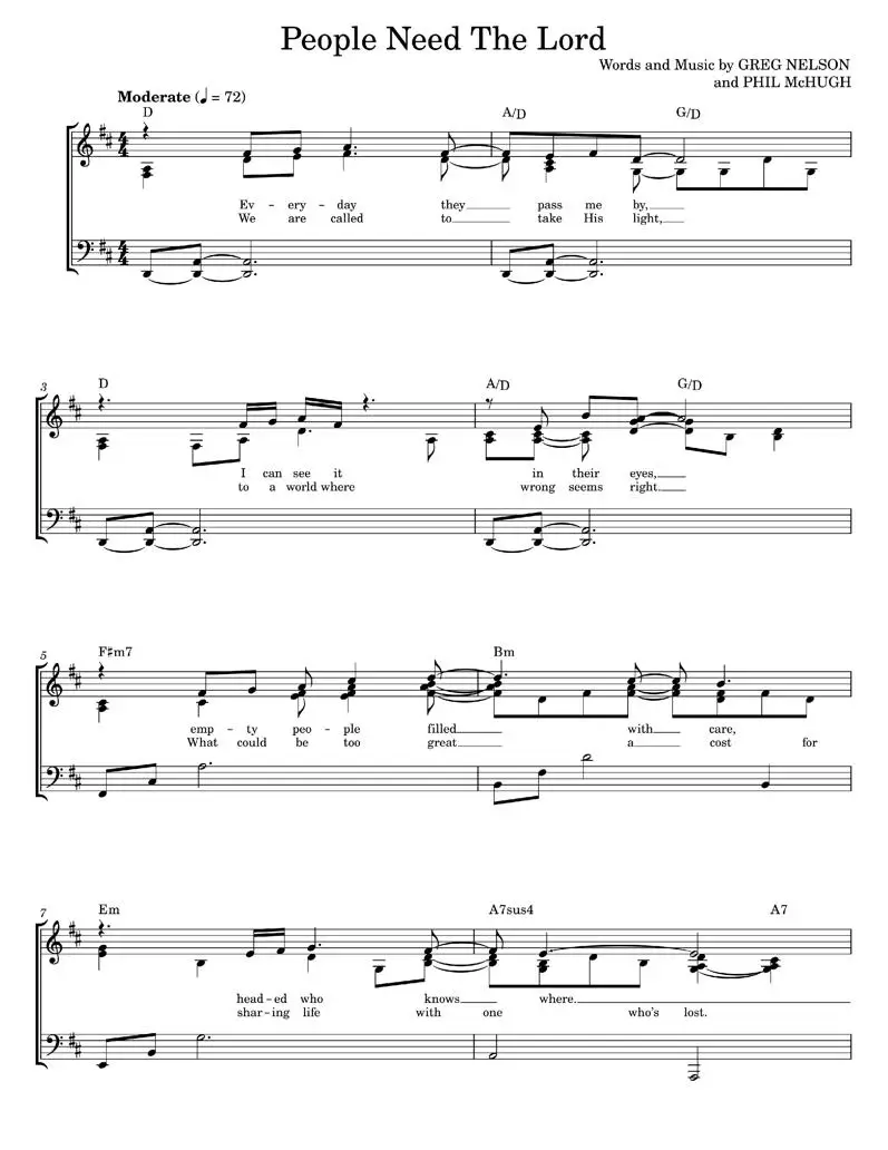 People Need The Lord Greg Nelson & Phil McHugh (sung by Steve Green