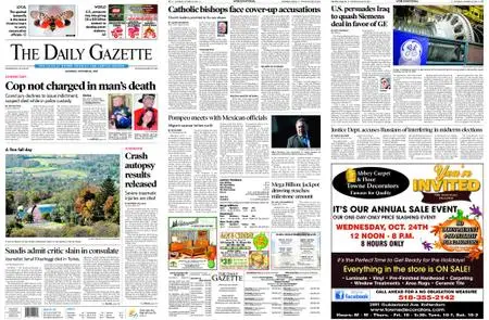 The Daily Gazette – October 20, 2018