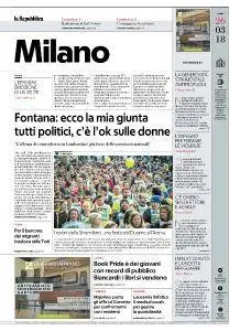 la Repubblica Milano - 26 Marzo 2018