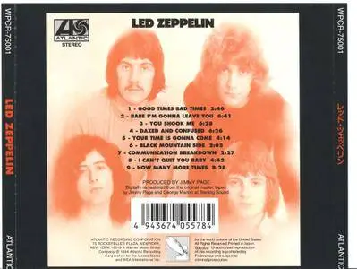 Led Zeppelin - Led Zeppelin (1969) [2012, Atlantic WPCR-14843, Japan] Re-up