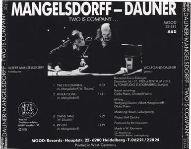 Albert Mangelsdorff & Wolfgang Dauner - Two Is Company... (1982) {Mood Records MOOD33.614 rel 2007}