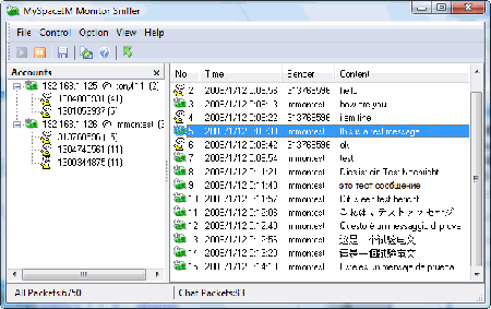 MySpaceIM Monitor Sniffer 1.0